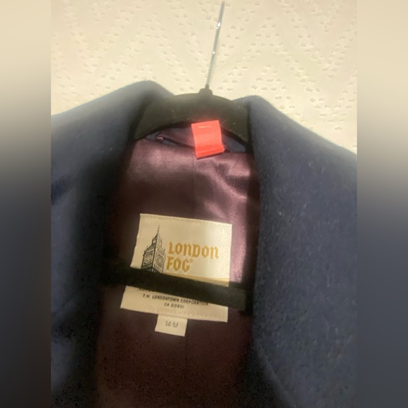 Vintage London Fog navy blue wool coat - Picture 9 of 10